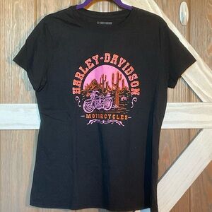 Harley-Davidson Black Bayside T-Shirt. P2P 20-23” SIZE LARGE